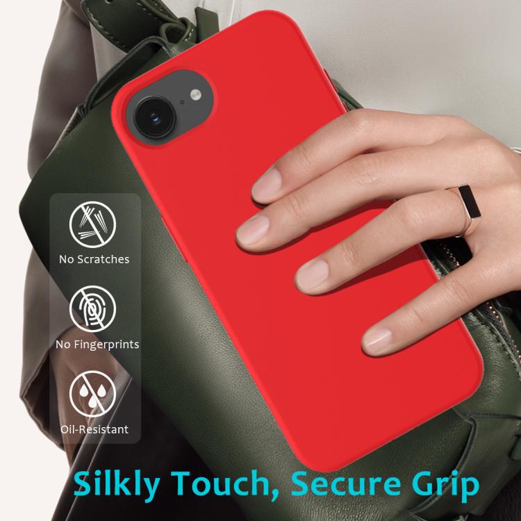 For iPhone 17e / 16e Solid Color Silicone Phone Case