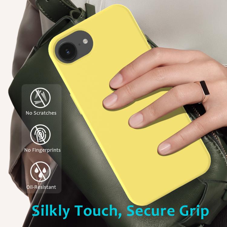 For iPhone 17e / 16e Solid Color Silicone Phone Case