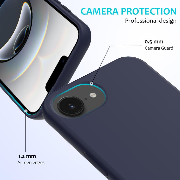 For iPhone 17e / 16e Solid Color Silicone Phone Case