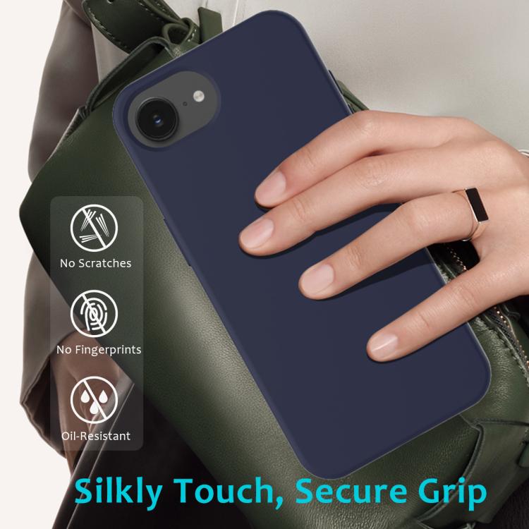 For iPhone 17e / 16e Solid Color Silicone Phone Case