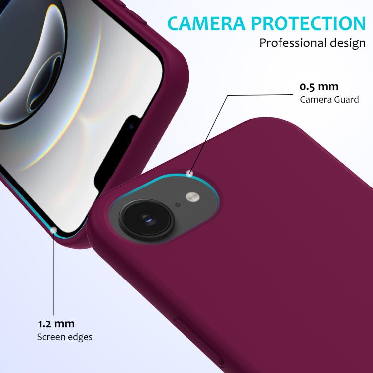 For iPhone 17e / 16e Solid Color Silicone Phone Case