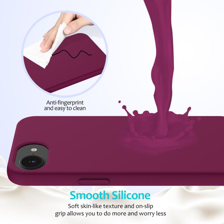 For iPhone 17e / 16e Solid Color Silicone Phone Case
