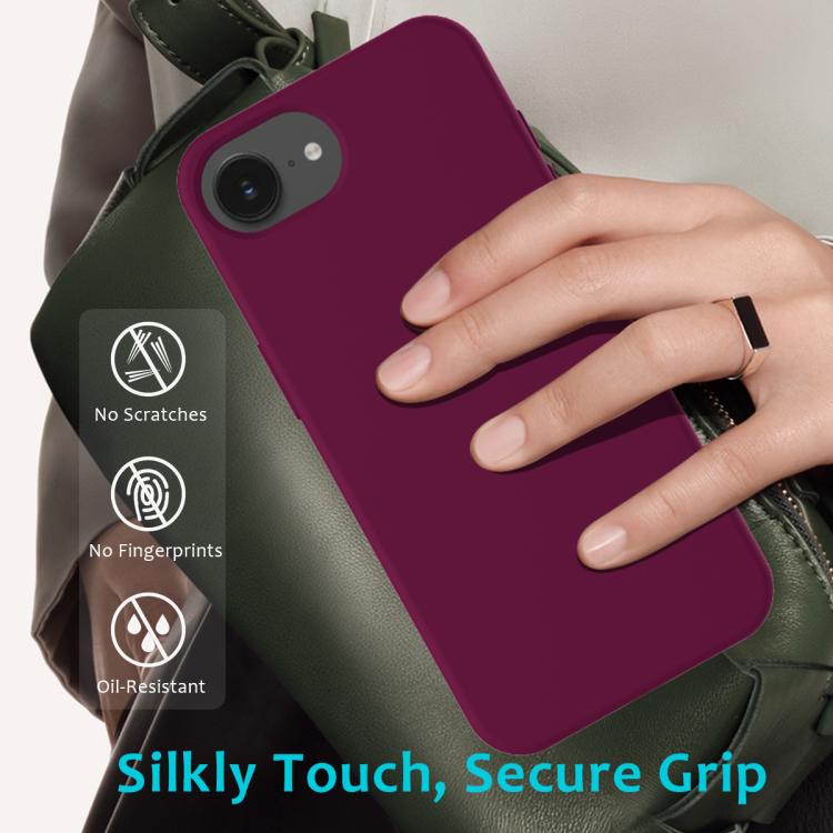 For iPhone 17e / 16e Solid Color Silicone Phone Case