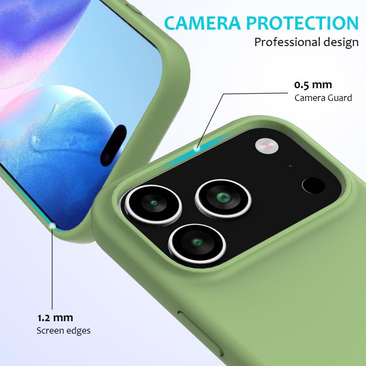 For iPhone 17 Pro Max Solid Color Silicone Phone Case