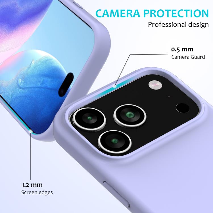 For iPhone 17 Pro Max Solid Color Silicone Phone Case