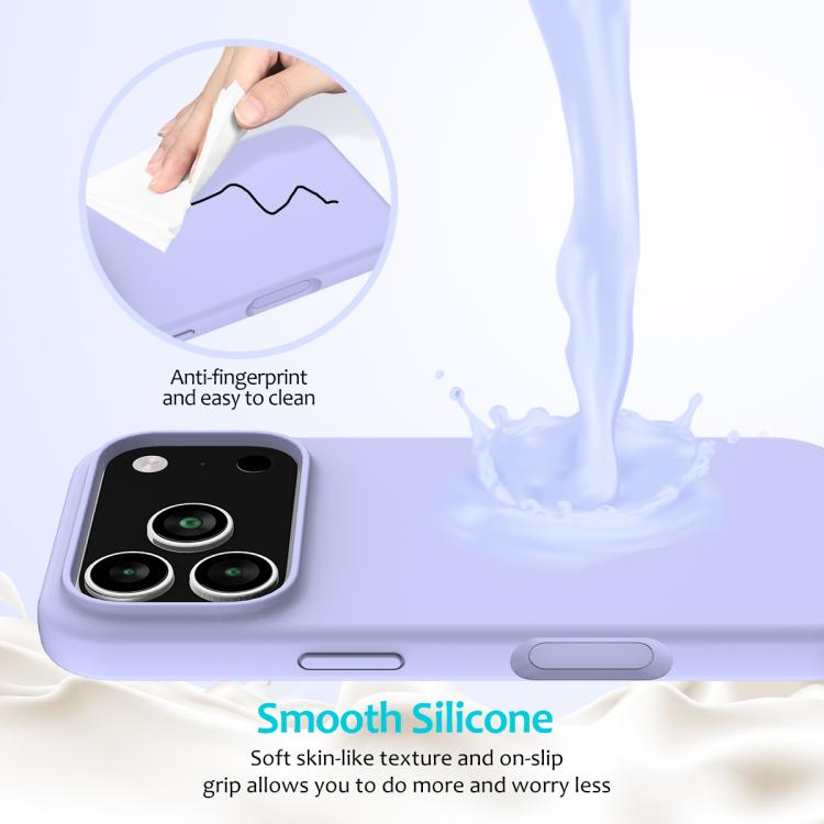 For iPhone 17 Pro Max Solid Color Silicone Phone Case