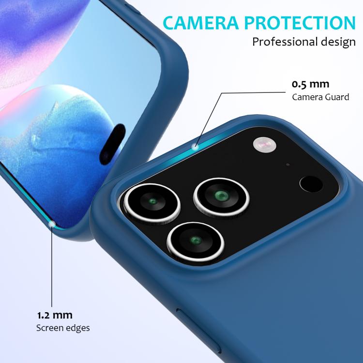 For iPhone 17 Pro Max Solid Color Silicone Phone Case