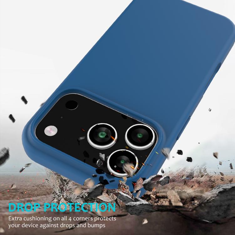 For iPhone 17 Pro Max Solid Color Silicone Phone Case