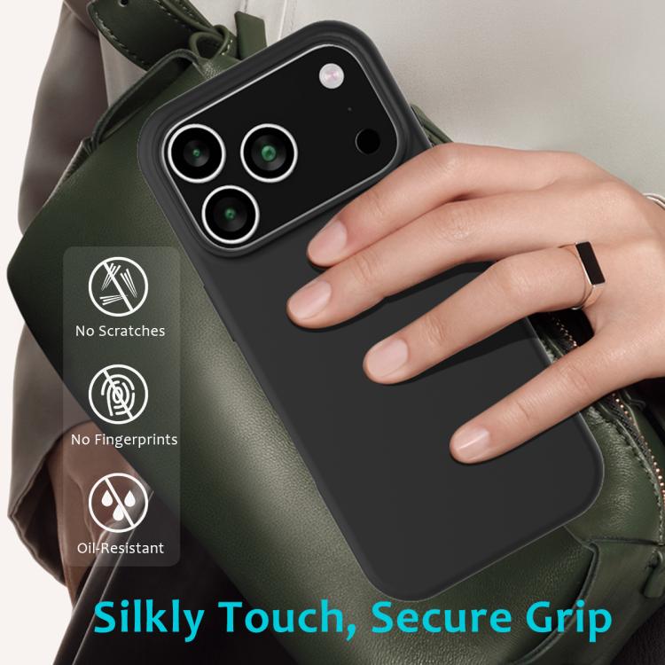 For iPhone 17 Pro Max Solid Color Silicone Phone Case