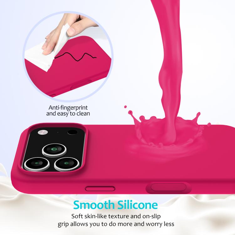 For iPhone 17 Pro Max Solid Color Silicone Phone Case