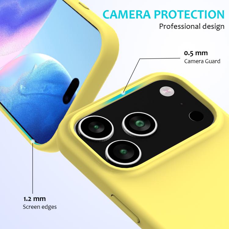 For iPhone 17 Pro Max Solid Color Silicone Phone Case