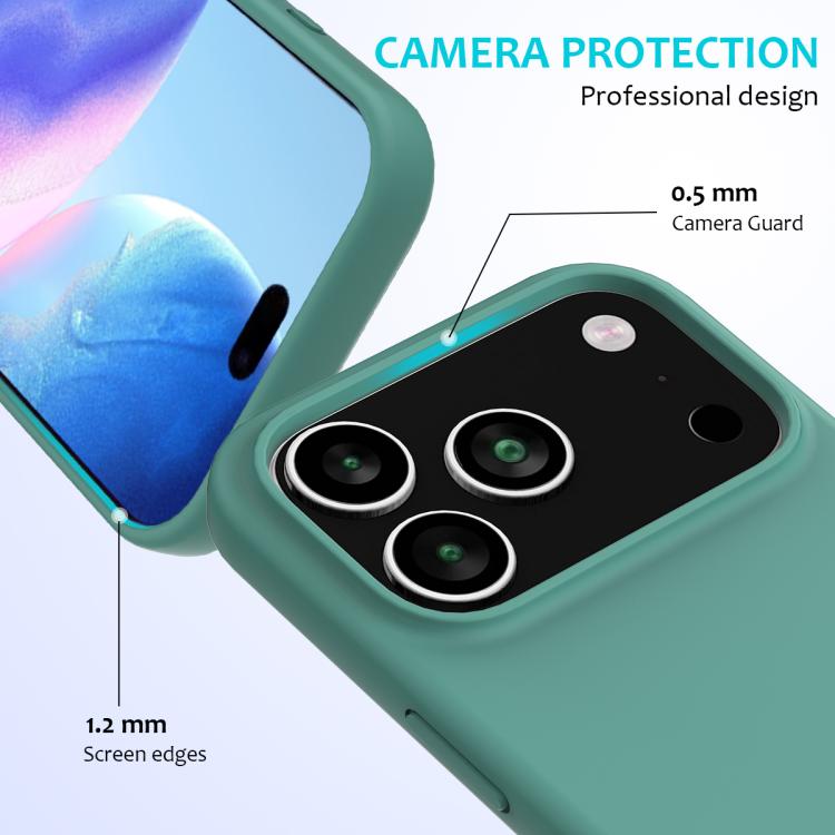 For iPhone 17 Pro Max Solid Color Silicone Phone Case