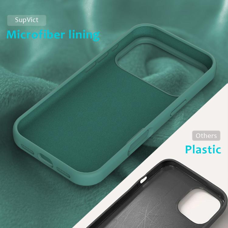For iPhone 17 Pro Max Solid Color Silicone Phone Case
