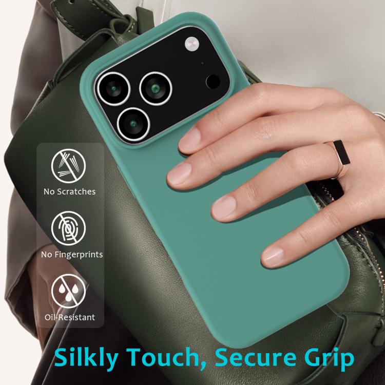 For iPhone 17 Pro Max Solid Color Silicone Phone Case