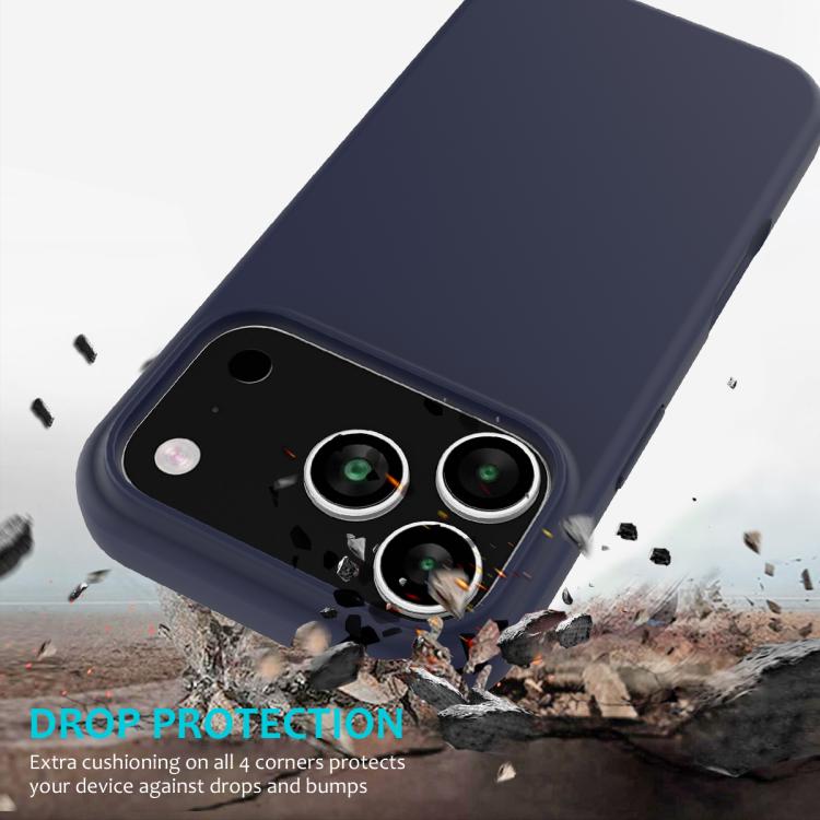 For iPhone 17 Pro Max Solid Color Silicone Phone Case