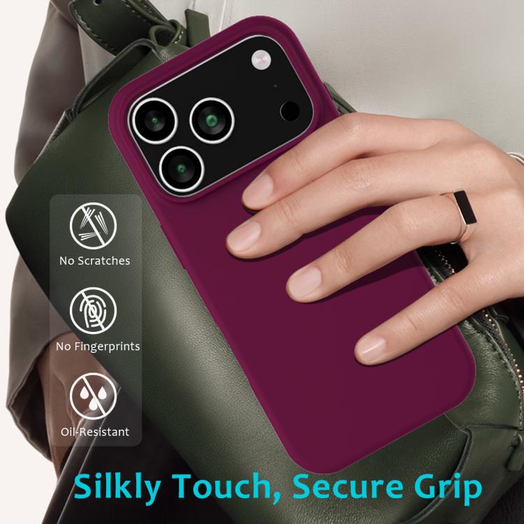 For iPhone 17 Pro Max Solid Color Silicone Phone Case