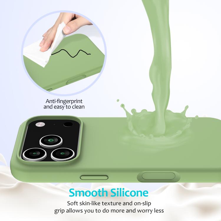 For iPhone 17 Pro Solid Color Silicone Phone Case