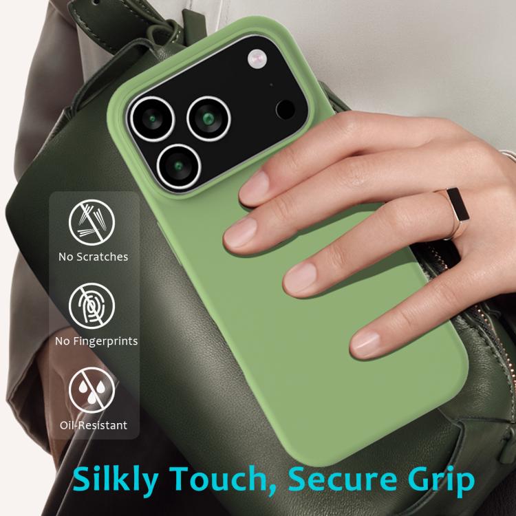 For iPhone 17 Pro Solid Color Silicone Phone Case