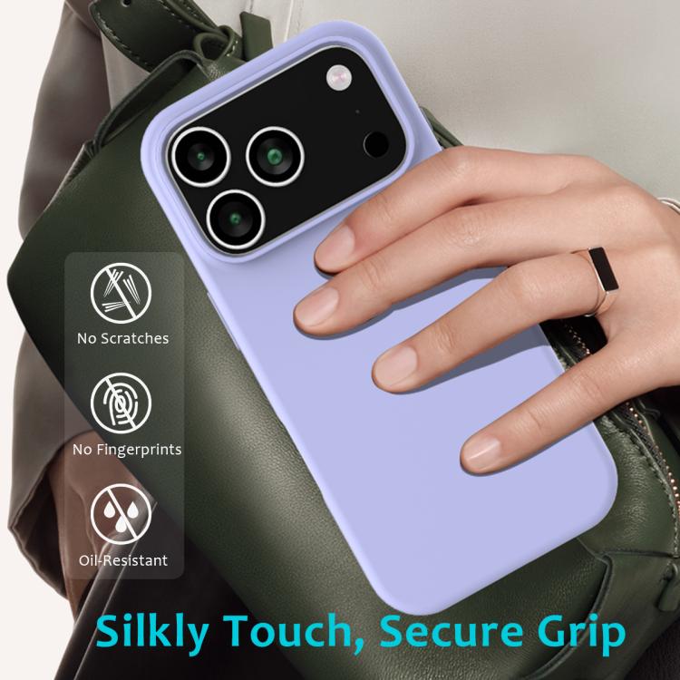 For iPhone 17 Pro Solid Color Silicone Phone Case