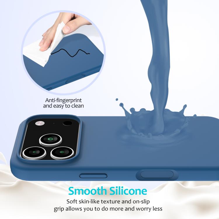 For iPhone 17 Pro Solid Color Silicone Phone Case