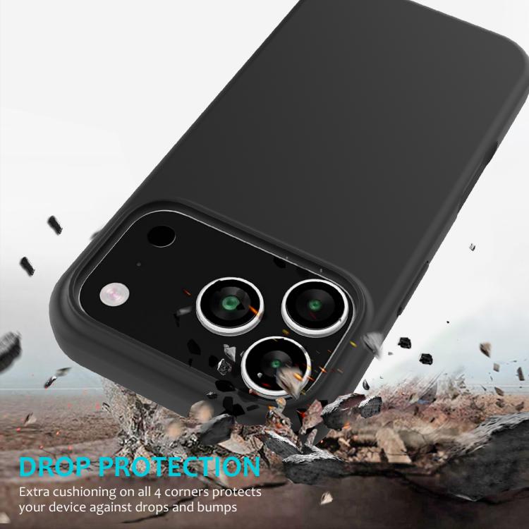 For iPhone 17 Pro Solid Color Silicone Phone Case