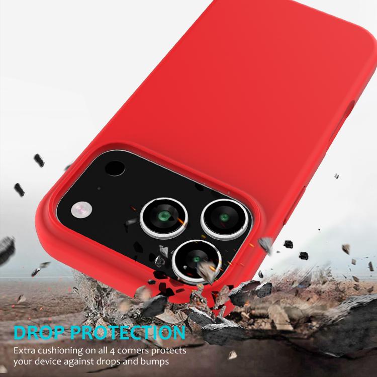 For iPhone 17 Pro Solid Color Silicone Phone Case