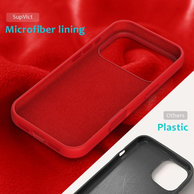 For iPhone 17 Pro Solid Color Silicone Phone Case