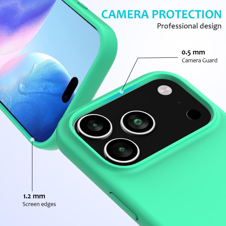 For iPhone 17 Pro Solid Color Silicone Phone Case