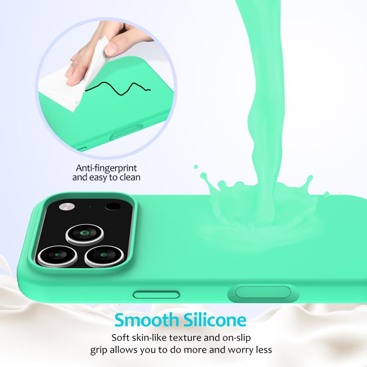 For iPhone 17 Pro Solid Color Silicone Phone Case
