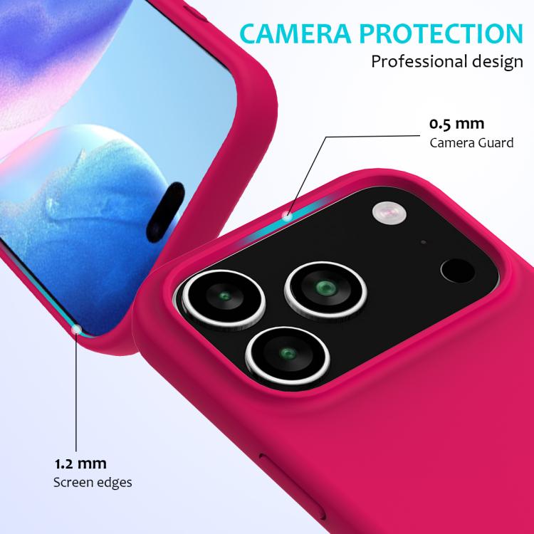 For iPhone 17 Pro Solid Color Silicone Phone Case