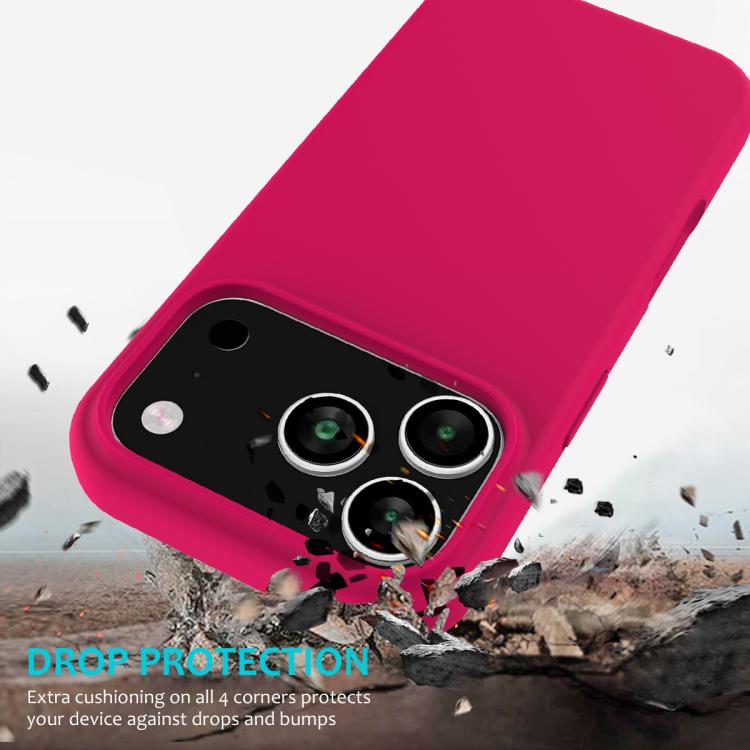For iPhone 17 Pro Solid Color Silicone Phone Case