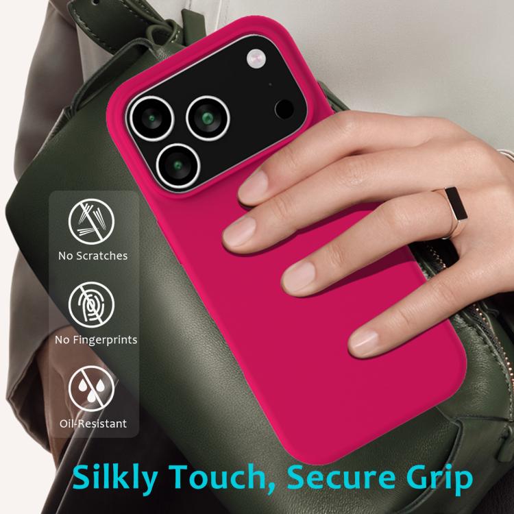 For iPhone 17 Pro Solid Color Silicone Phone Case