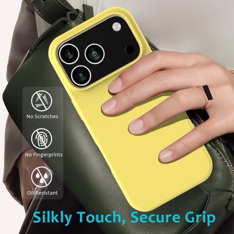 For iPhone 17 Pro Solid Color Silicone Phone Case