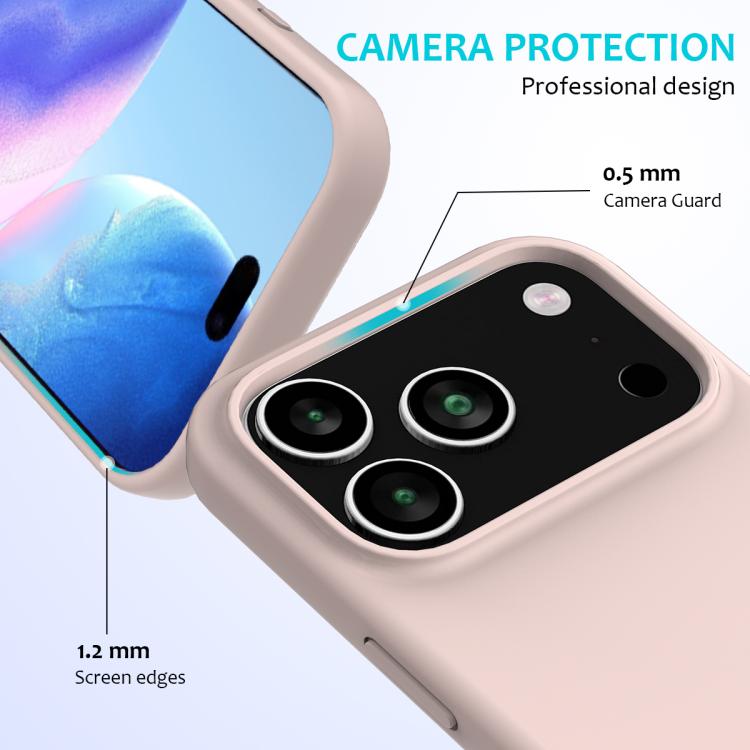 For iPhone 17 Pro Solid Color Silicone Phone Case
