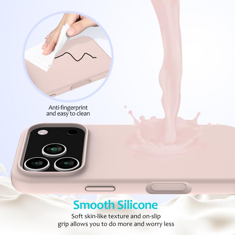 For iPhone 17 Pro Solid Color Silicone Phone Case