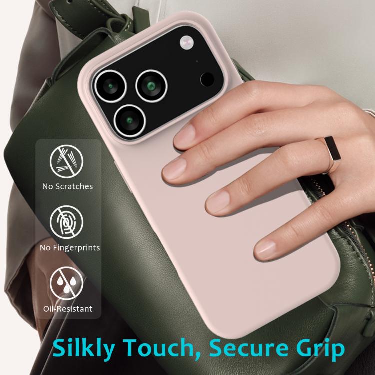 For iPhone 17 Pro Solid Color Silicone Phone Case