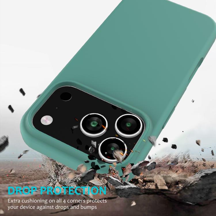 For iPhone 17 Pro Solid Color Silicone Phone Case