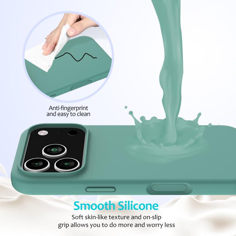 For iPhone 17 Pro Solid Color Silicone Phone Case