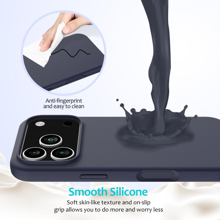 For iPhone 17 Pro Solid Color Silicone Phone Case