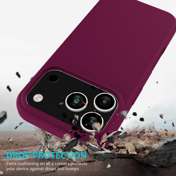 For iPhone 17 Pro Solid Color Silicone Phone Case