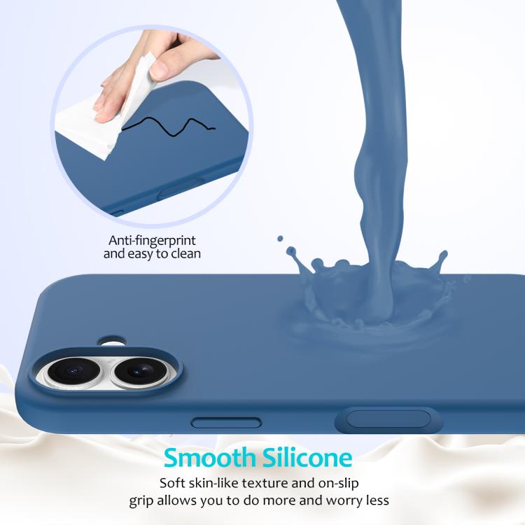 For iPhone 17 Solid Color Silicone Phone Case