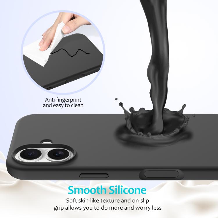 For iPhone 17 Solid Color Silicone Phone Case