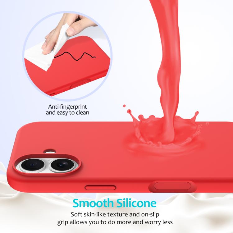 For iPhone 17 Solid Color Silicone Phone Case