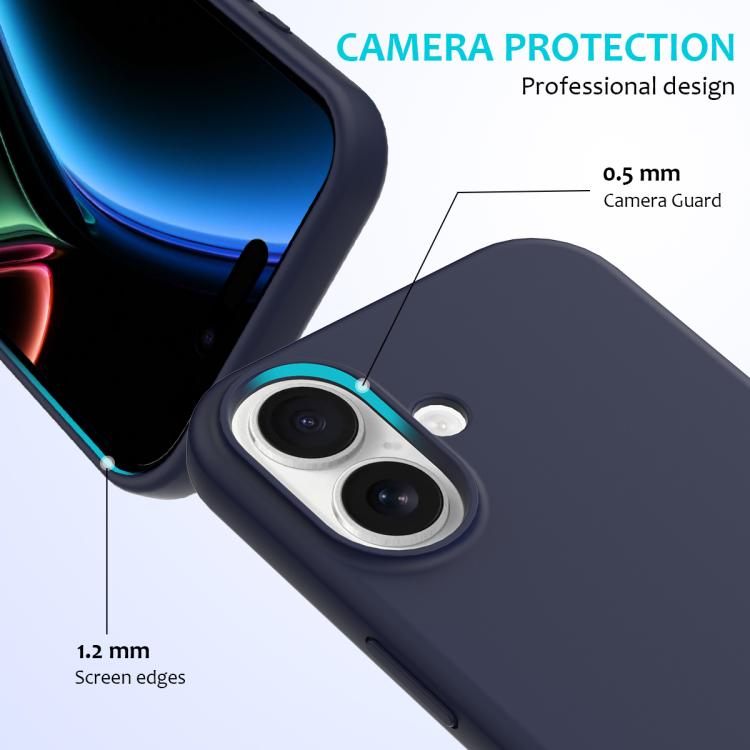 For iPhone 17 Solid Color Silicone Phone Case