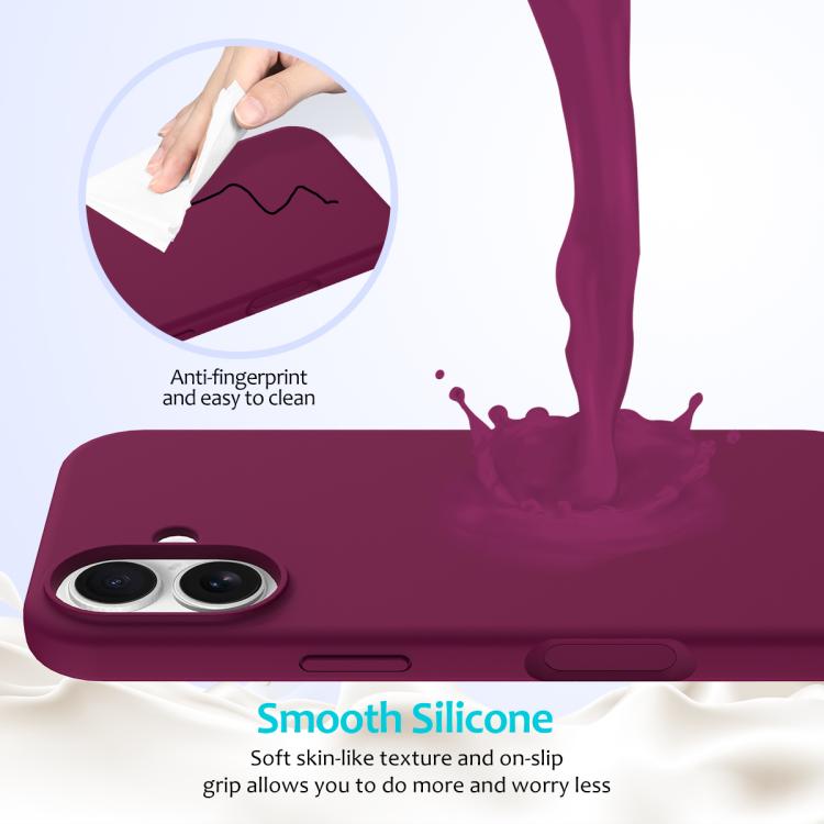 For iPhone 17 Solid Color Silicone Phone Case