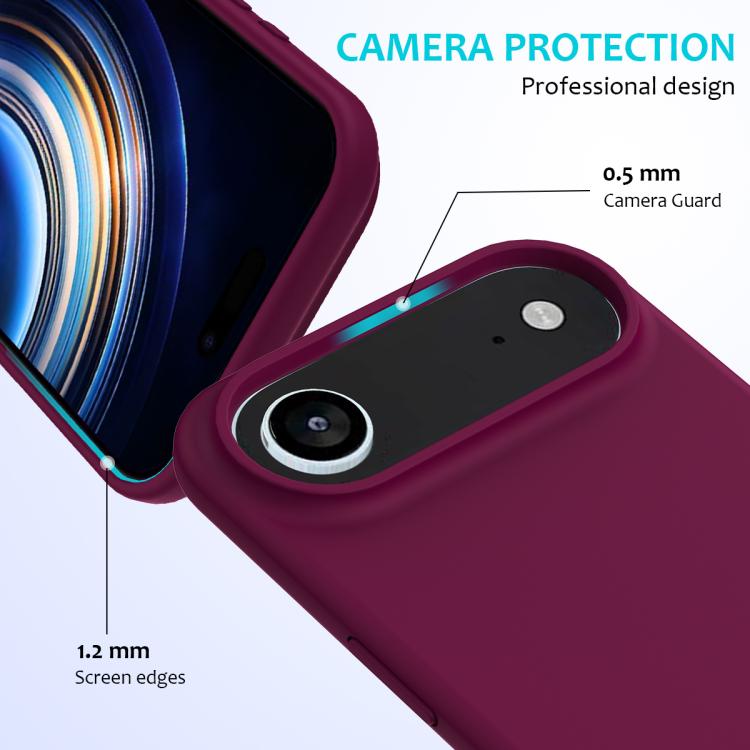For iPhone Air Solid Color Silicone Phone Case