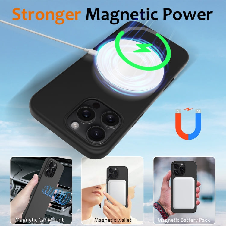 For iPhone 16 Pro Shockproof Silicone Magsafe Phone Case