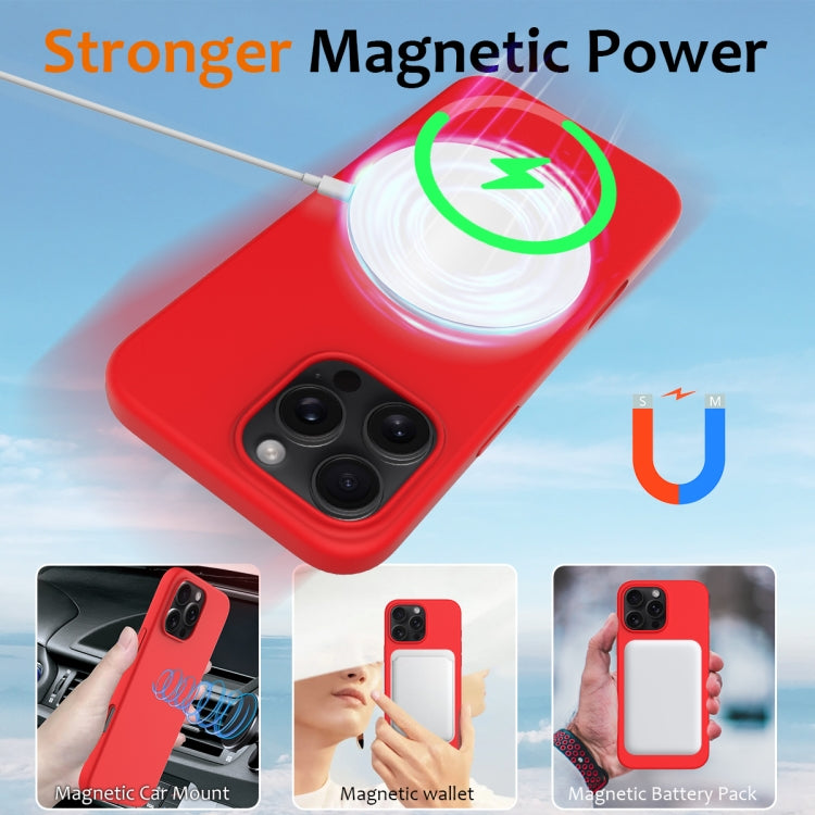 For iPhone 16 Pro Shockproof Silicone Magsafe Phone Case