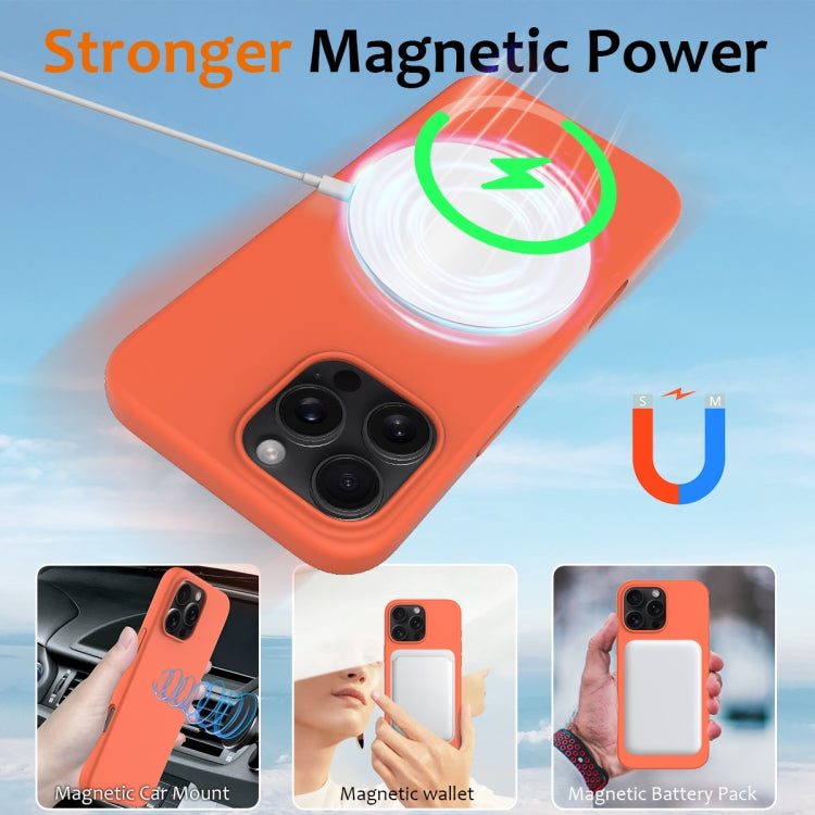 For iPhone 16 Pro Shockproof Silicone Magsafe Phone Case