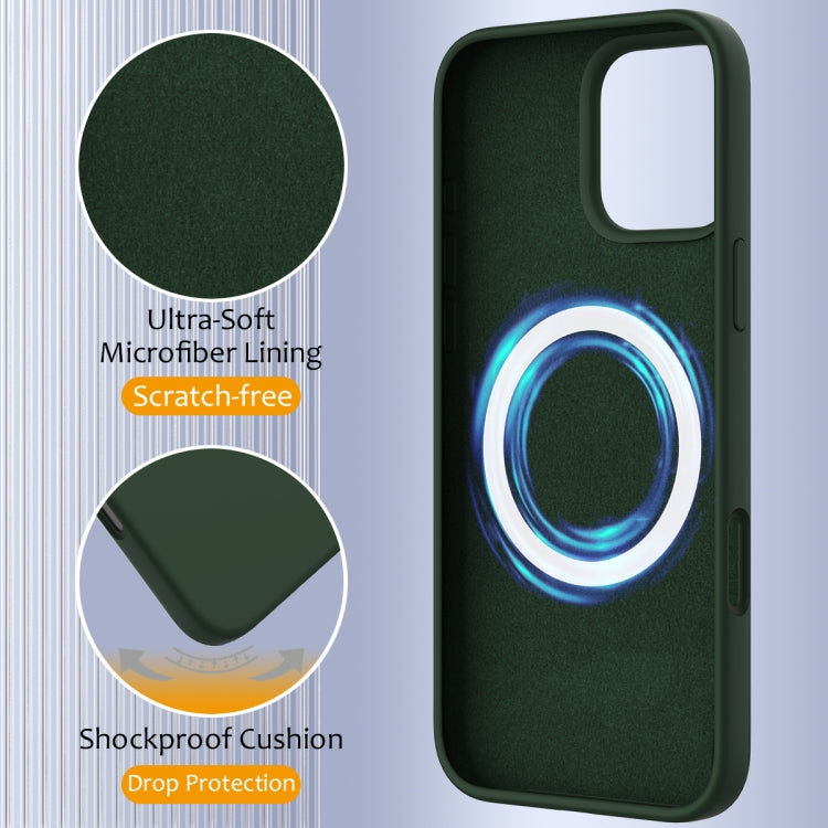For iPhone 16 Pro Shockproof Silicone Magsafe Phone Case
